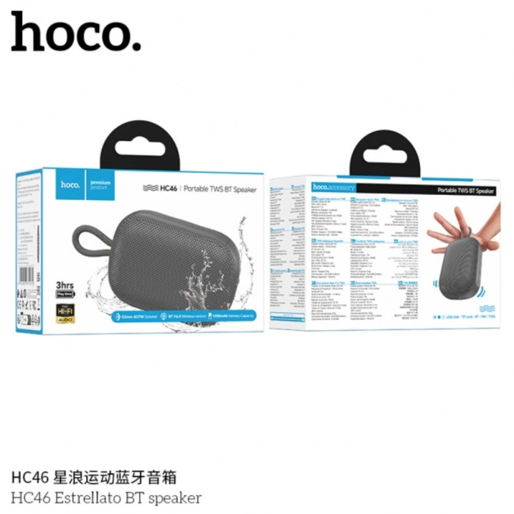 Hoco HC46 Estrellato BT speaker packaging on a white background