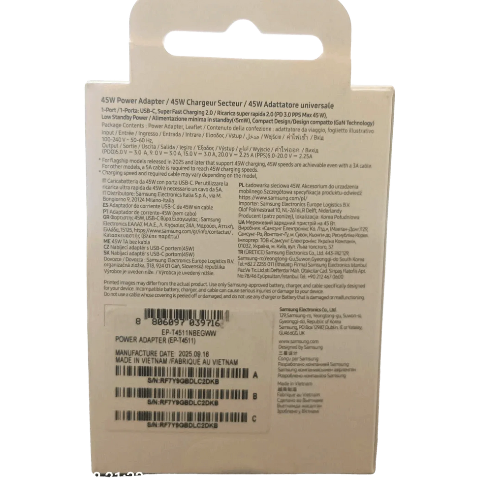 Samsung 45W PD Power Adapter Original - LebTech-store