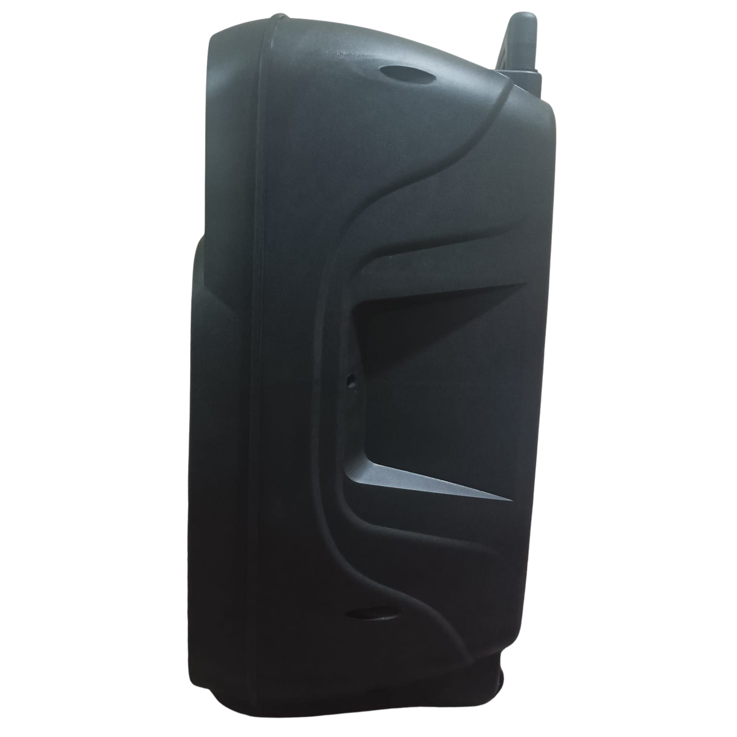 Black speaker on a white background