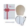 3D Creative Visualization Lamp with packaging on a white background