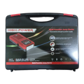 High-power multi-function jump starter with carrying case on a white background