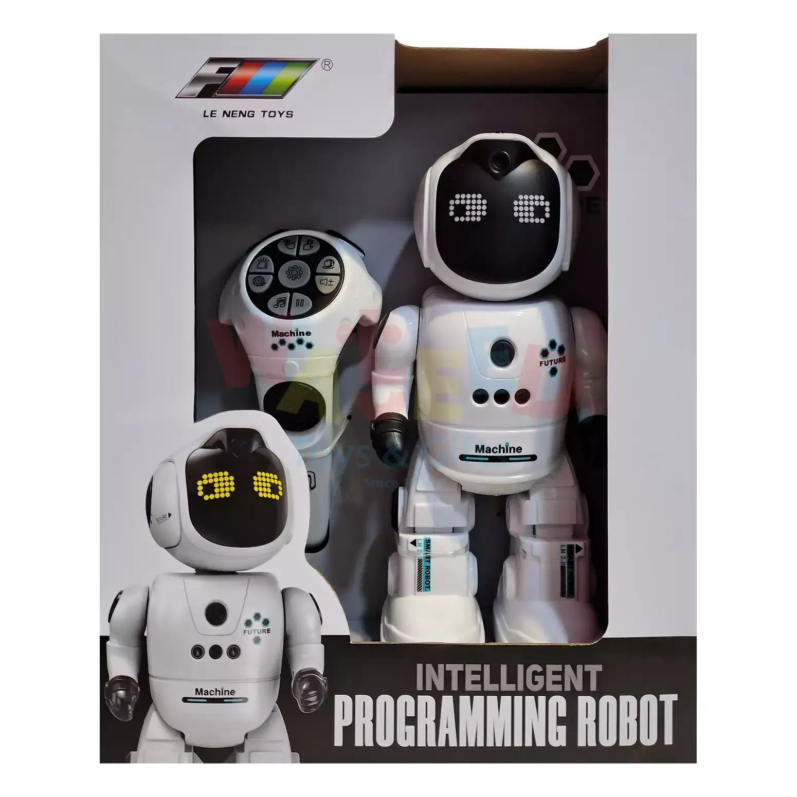  'Le Neng Toys' branding and 'Intelligent Programming Robot' text.
