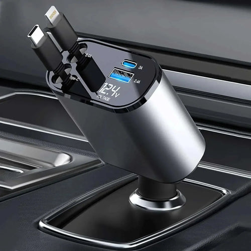 4-in-1 Retractable Car Charger - LebTech-store