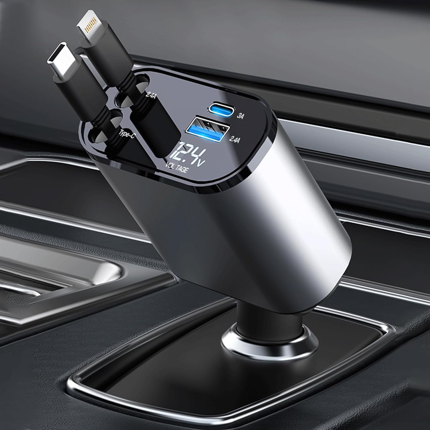 4-in-1 retractable car charger