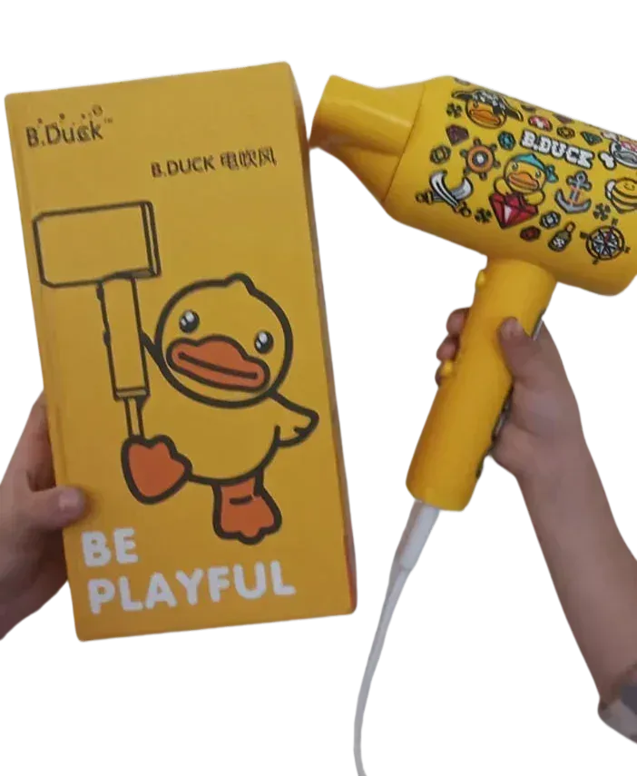 B.Duck Hair Dryer - Compact Portable Travel Blow Dryer with Iconic Yellow Duck Design - LebTech-store