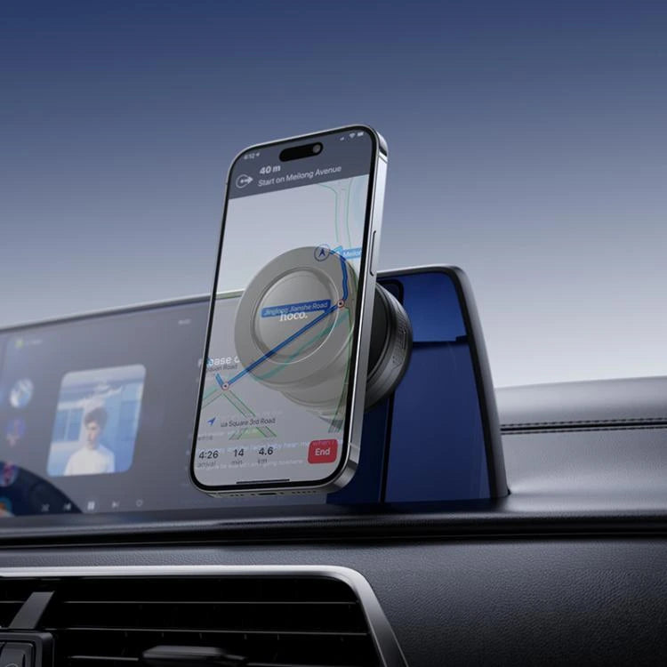 Smartphone mounted on a car dashboard with navigation app displayed - Lebtech store
