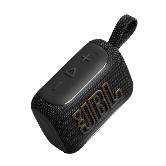 Black JBL Go 5 AirTouch ultra-portable speaker at LecTech Store Lebanon, featuring tactile playback buttons, IP68 waterproof protection, and 10 hours of playtime for on-the-go audio