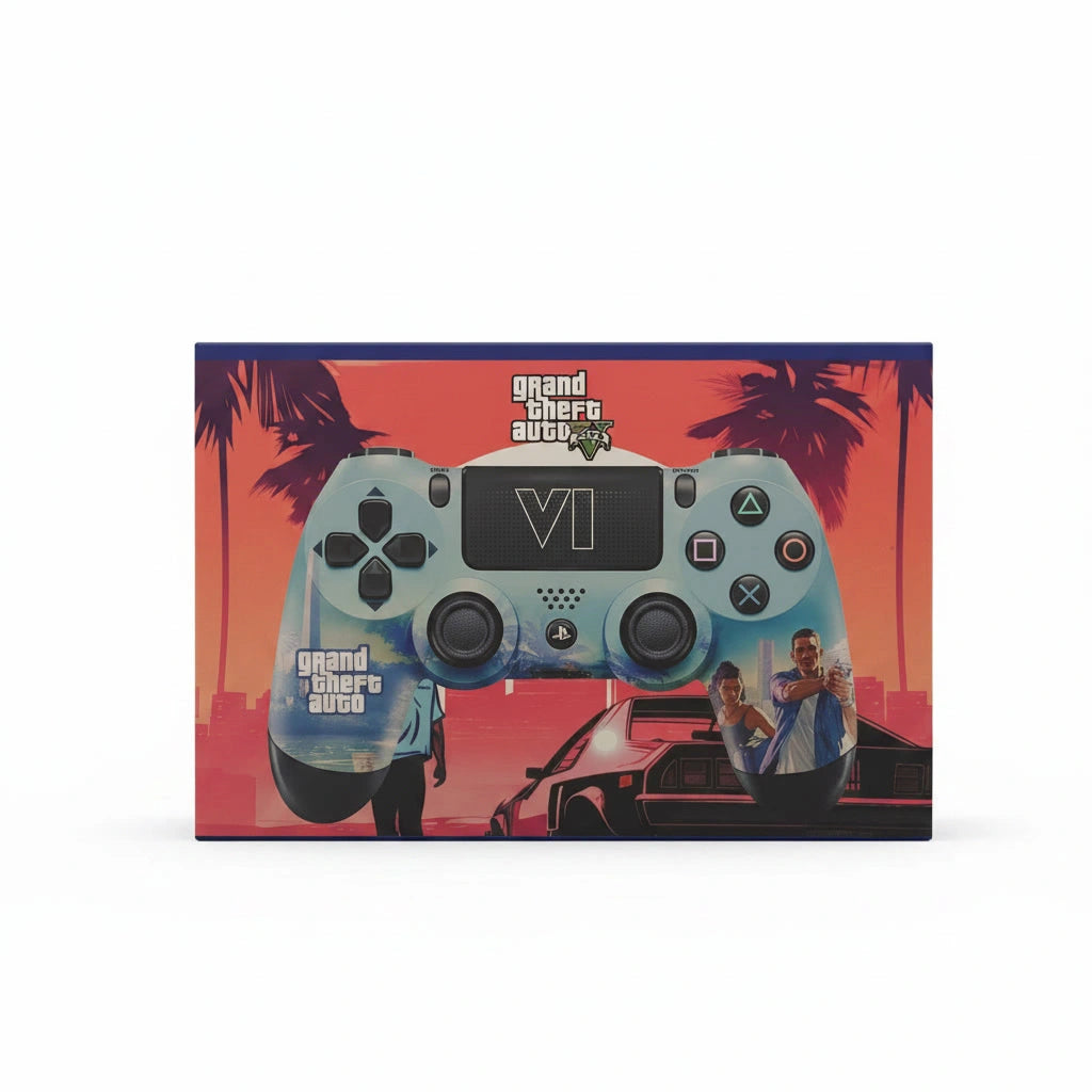 Custom wireless PS4 controller with Grand Thief Auto theme - LebTech Store Lebanon
