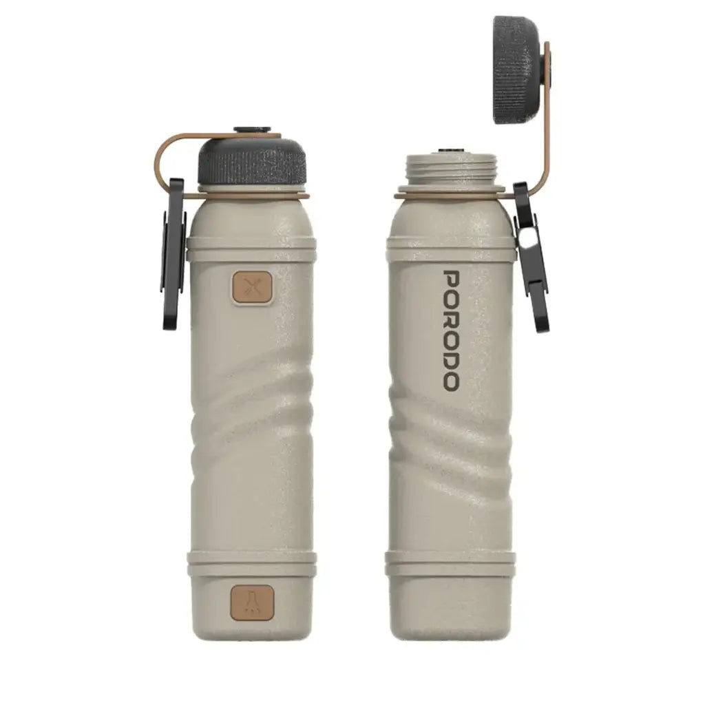 Porodo OneGear 5000mAh Outdoor Power Bank Front and Back View Khaki – LebTech Store