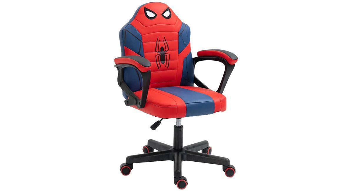 Spider-Man themed office chair on a white background