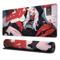 Anime Girl Graffiti gaming desk mat mouse pad in 30x80cm dimensions showing flat and rolled views at Lebtech Store Lebanon.