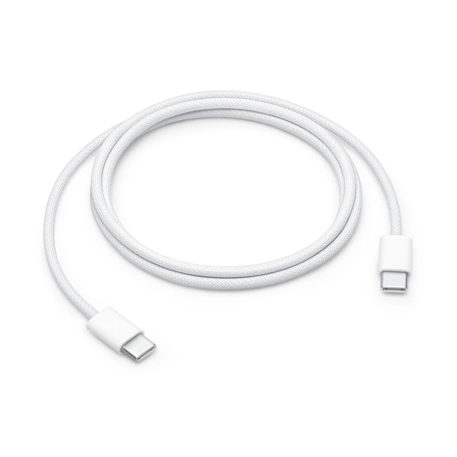 Apple 60W USB-C charge cable with woven design in white, available at Lebtech Store Lebanon