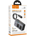 Hoco Z66 200W DC to AC power adapter packaging on a white background Lebtech Store