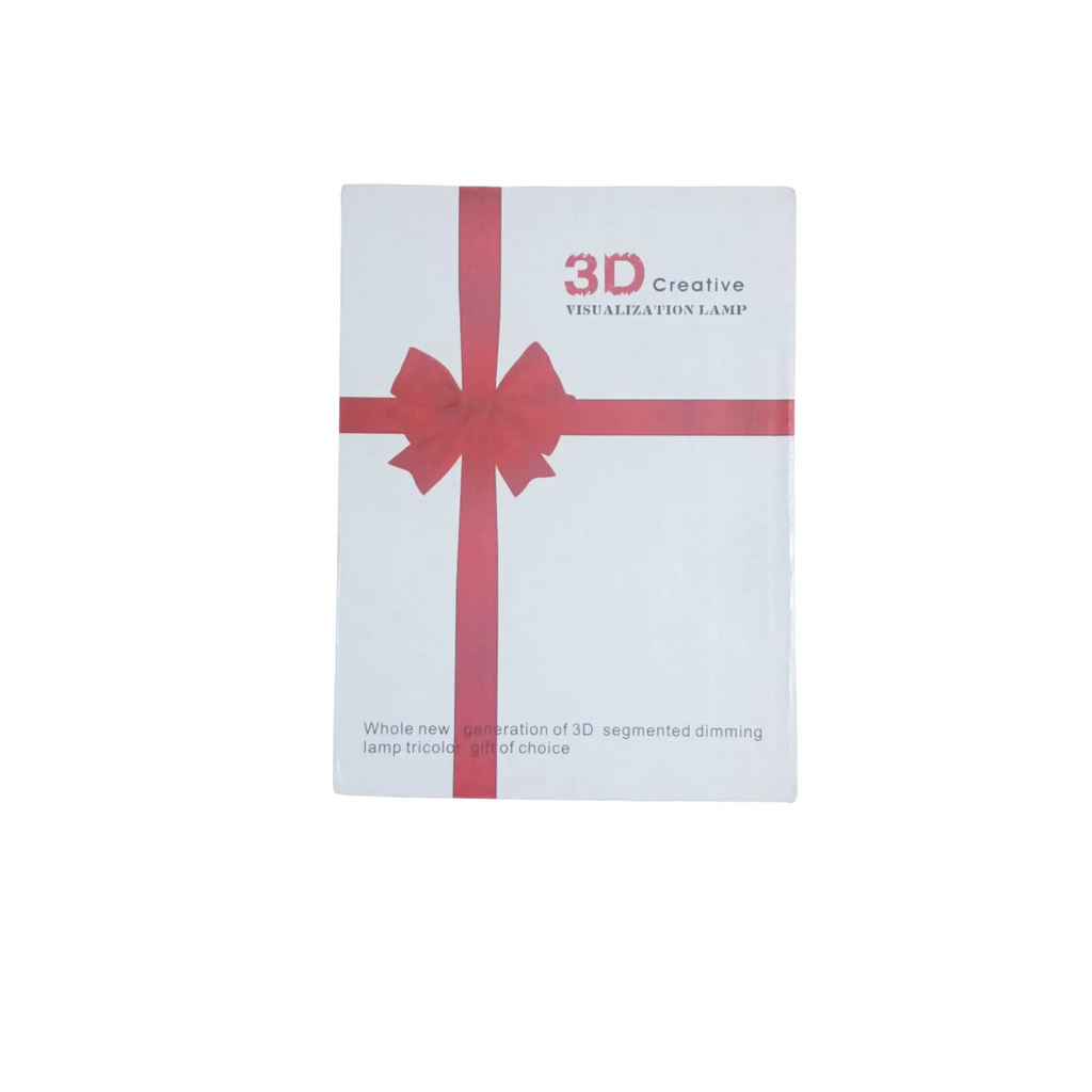 Product packaging with a red ribbon and '3D Creative' branding on a white background