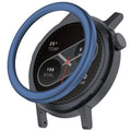Matte blue aluminum custom bezel ring aligning onto a CMF by Nothing Watch Pro 2 smartwatch