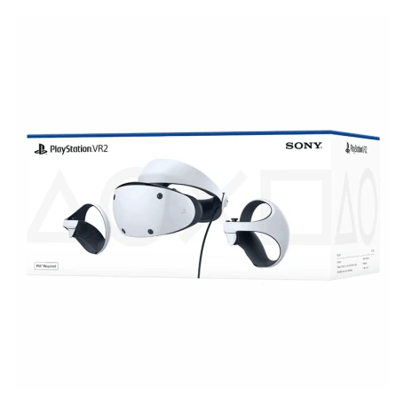 The Sony PlayStation VR2 retail packaging box showing the white headset and Sense controllers, available at Lebtech Store Lebanon.