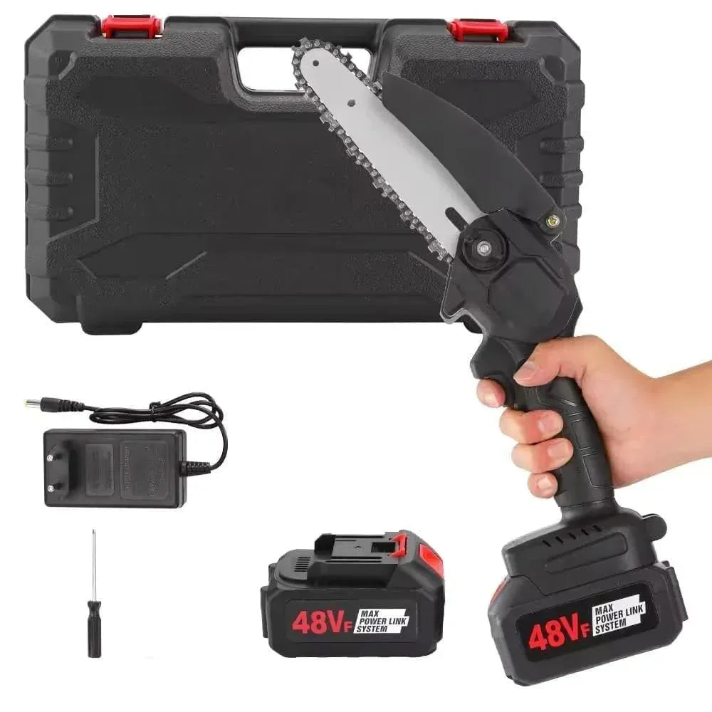 Mini Cordless Electric Chainsaw 48V - Portable Pruning Saw Kit - LebTech-store