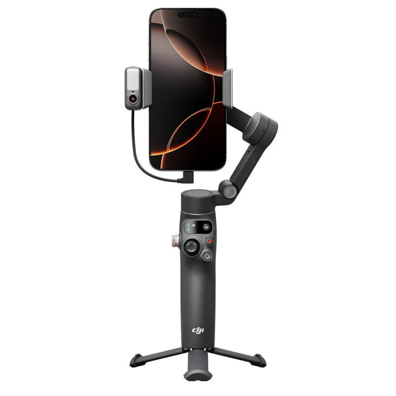 Phone holder with gimbal on a white background