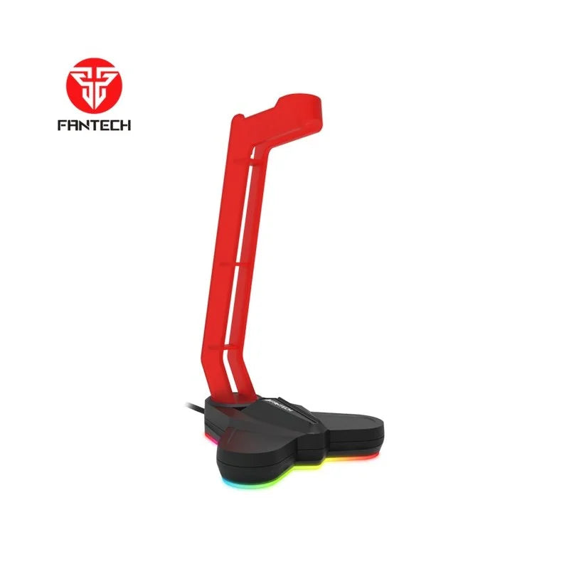 Red gaming accessory with RGB lighting on a white background, featuring the Fantech logo.