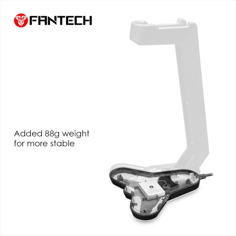 Gaming monitor stand with Fantech branding on a white background