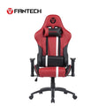 Front view of the Fantech GC194 Red and Black gaming chair at LebTech Store Lebanon, showcasing the ergonomic high-backrest, included head and lumbar pillows, and stable metal base for customers in Lebanon