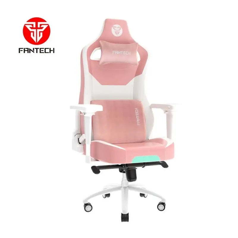 Fantech Alpha GC283 Sakura Edition Gaming Chair in Pink and White at LebTech Store Lebanon, featuring a premium aesthetic design, 4D armrests, and ergonomic lumbar support for the ultimate setup in Lebanon