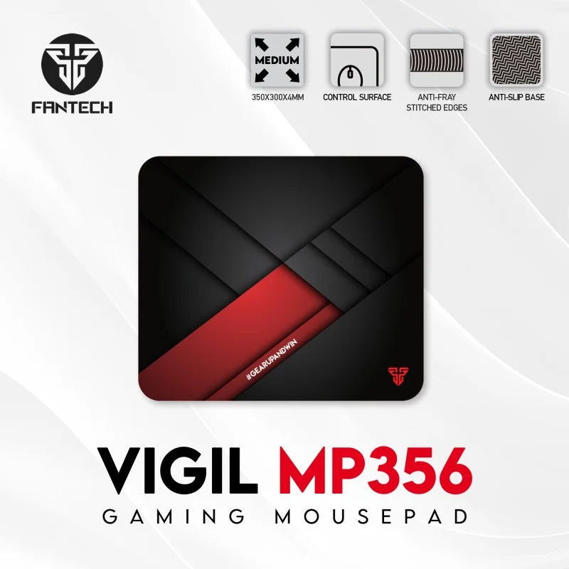 Fantech Vigil MP356 gaming mousepad with features on a white background