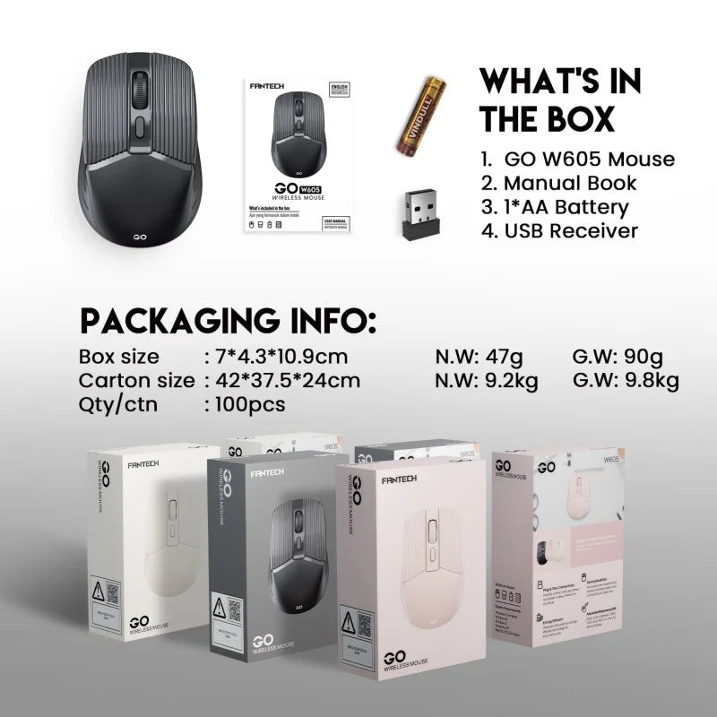 Lebtech Fantech W605 GO Wireless Mouse Home & Office | LebTech Store Lebanon ...