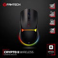 Fantech Crypto II Wireless gaming mouse with features highlighted on a dark background