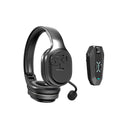 FreedConn D9 helmet intercom module detached next to over-ear headset from Lebtech Store Lebanon