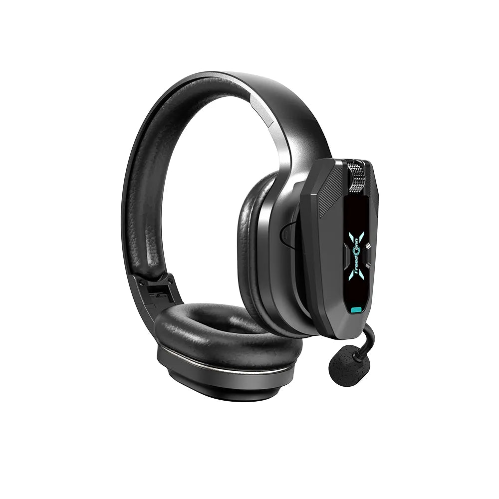 FreedConn D9 helmet intercom over-ear headset with microphone angled view from Lebtech Store Lebanon