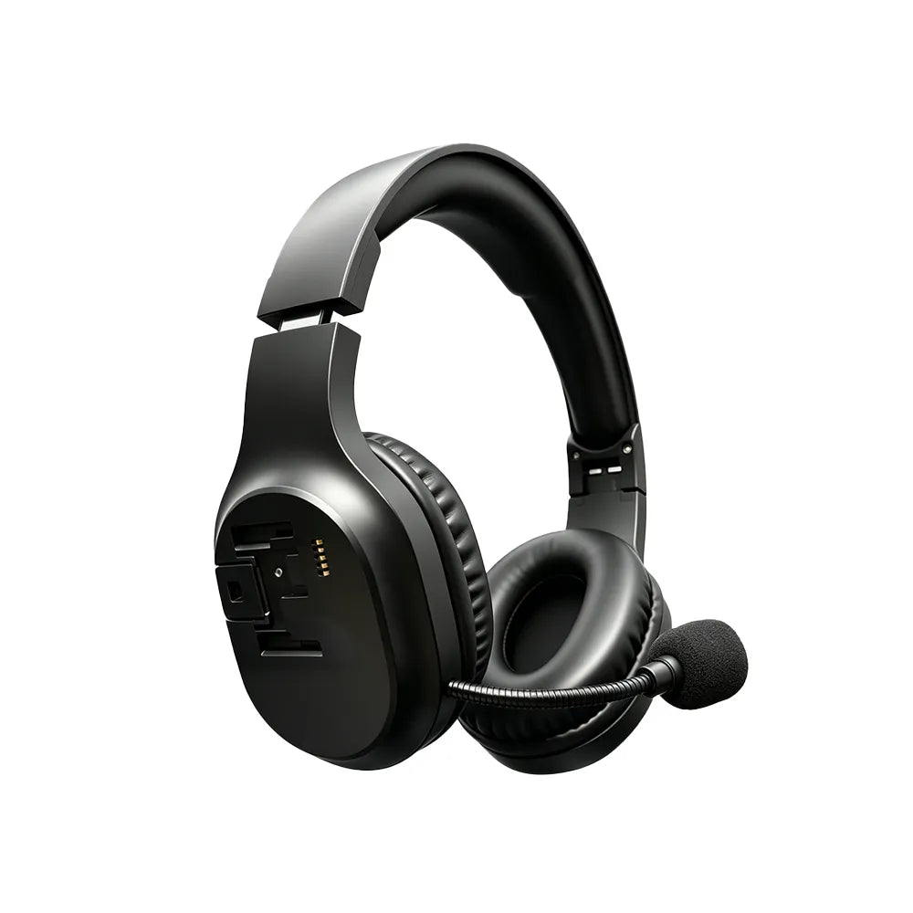 FreedConn D9 helmet intercom headset showing empty module dock and boom mic from Lebtech Store Lebanon