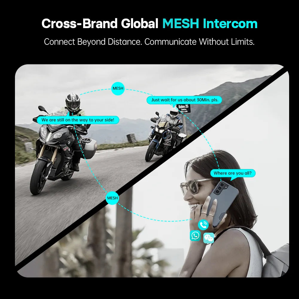FreedConn FM10 intercom showcasing cross brand global mesh network bridging and long distance communication from Lebtech Store Lebanon

