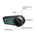 Product button and interface diagram for FreedConn KY Pro motorcycle helmet bluetooth intercom showcasing wheel control, multi-function key, and ports from Lebtech Store Lebanon.
