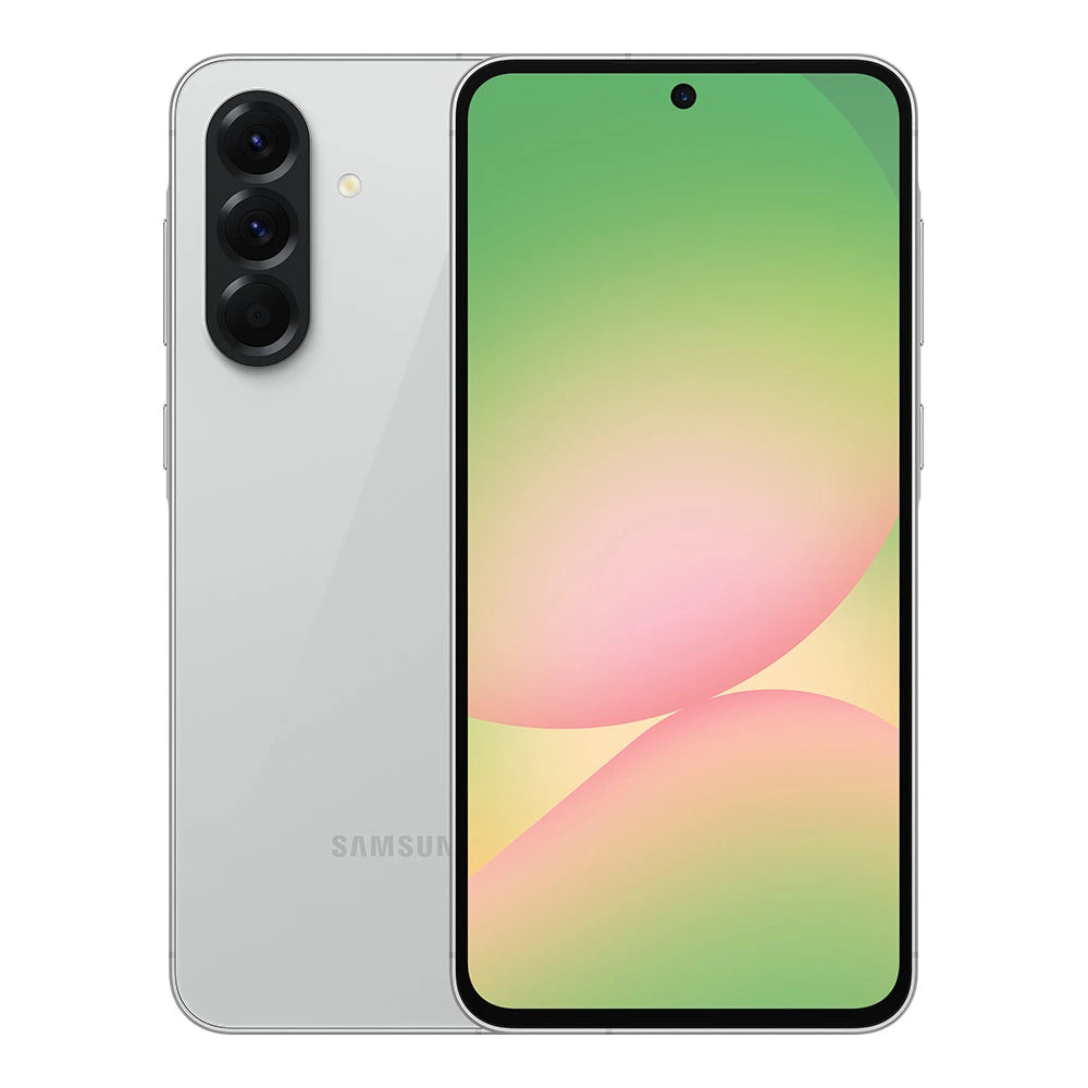 Samsung Galaxy A56 (SM-A566) Awesome Lightgray front and back view with premium aluminum frame – Lebtech Store Lebanon.