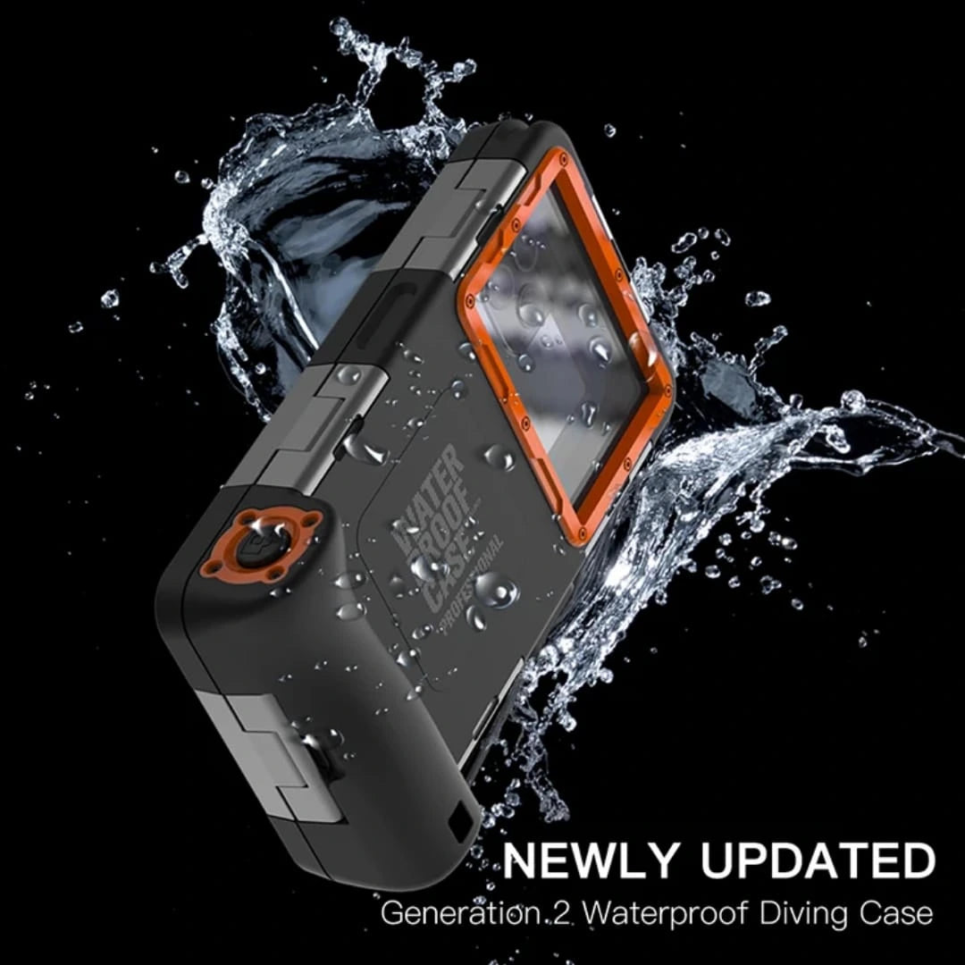 Newly updated Generation 2 waterproof diving case with high quality water splash graphic design from Lebtech Store Lebanon.