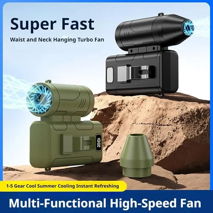 GX18 Violent Fan waist and neck hanging turbo options on rocks from Lebtech Store Lebanon