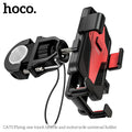 Hoco CA73 Universal Phone Holder in Black and Red showing the rear adjustment clamp bracket mechanism - Lebtech Store - Lebanon