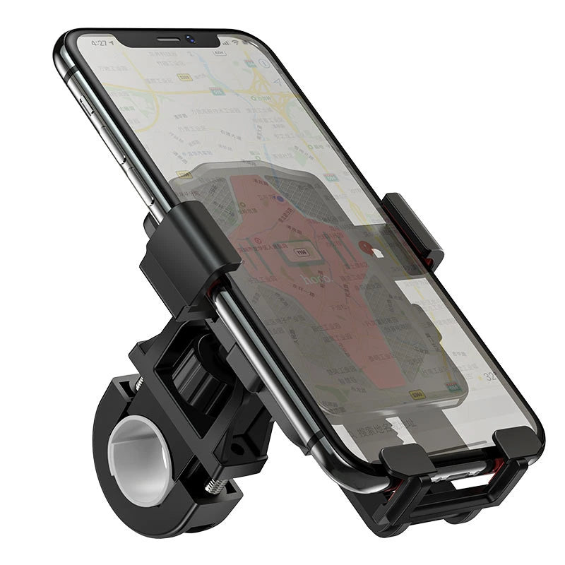 Hoco CA73 Universal Phone Holder holding a smartphone displaying GPS navigation - Lebtech Store.
