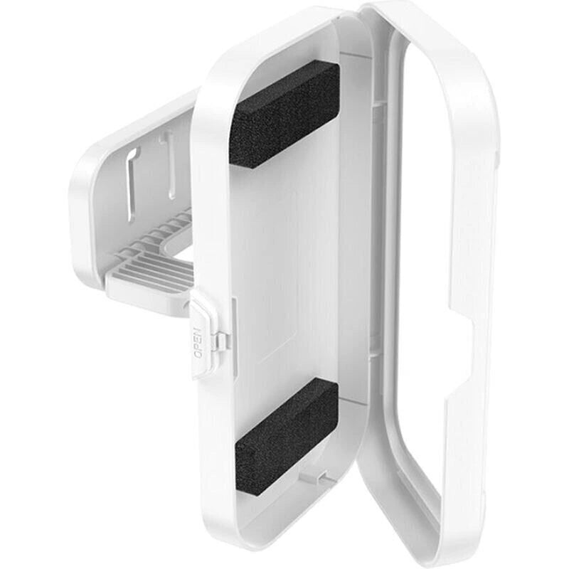 An open view of the HOCO HD16 waterproof wall-mounted phone case showing the top closing latch mechanism, available at Lebtech Store with delivery across Lebanon.