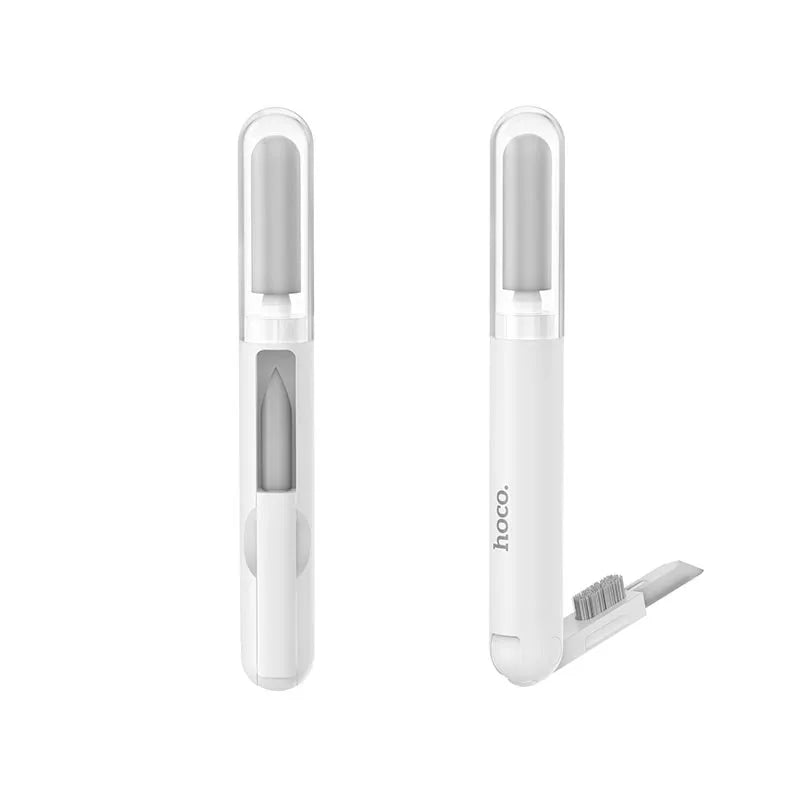 Hoco UT1 3-in-1 Digital Cleaning Pen showing the closed compact view and the extended multi-functional folding arm at Lebtech Store Lebanon.
