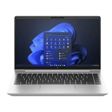 Laptop with a blue screen displaying a software interface on a white background - Lebtech store