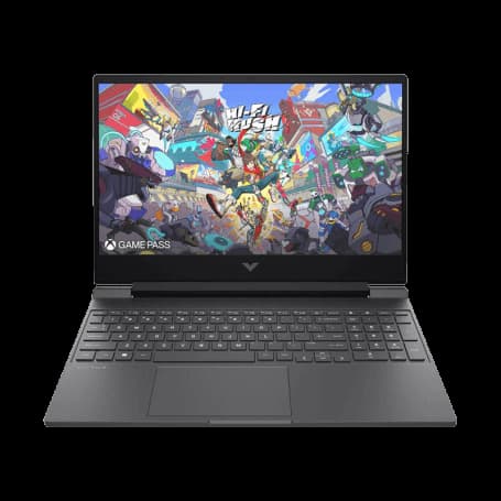 hp-laptop-victus Laptop with a colorful game screen on a black background- LebTech Store Lebanon