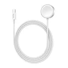 White earbud with a cable on a white background