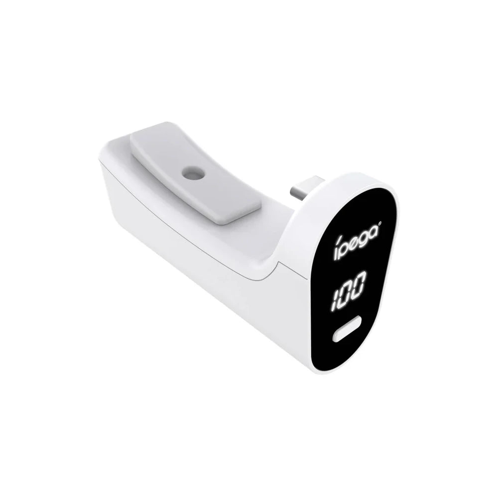 iPega PG-P5042 PS5 Controller Power Bank main white variant view with digital battery display at Lebtech Store Lebanon.
