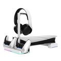 ipega PG-P5S039 Horizontal Cooling Stand showing dual controller charging and headset storage for PS5 Slim - Lebtech Store Lebanon.