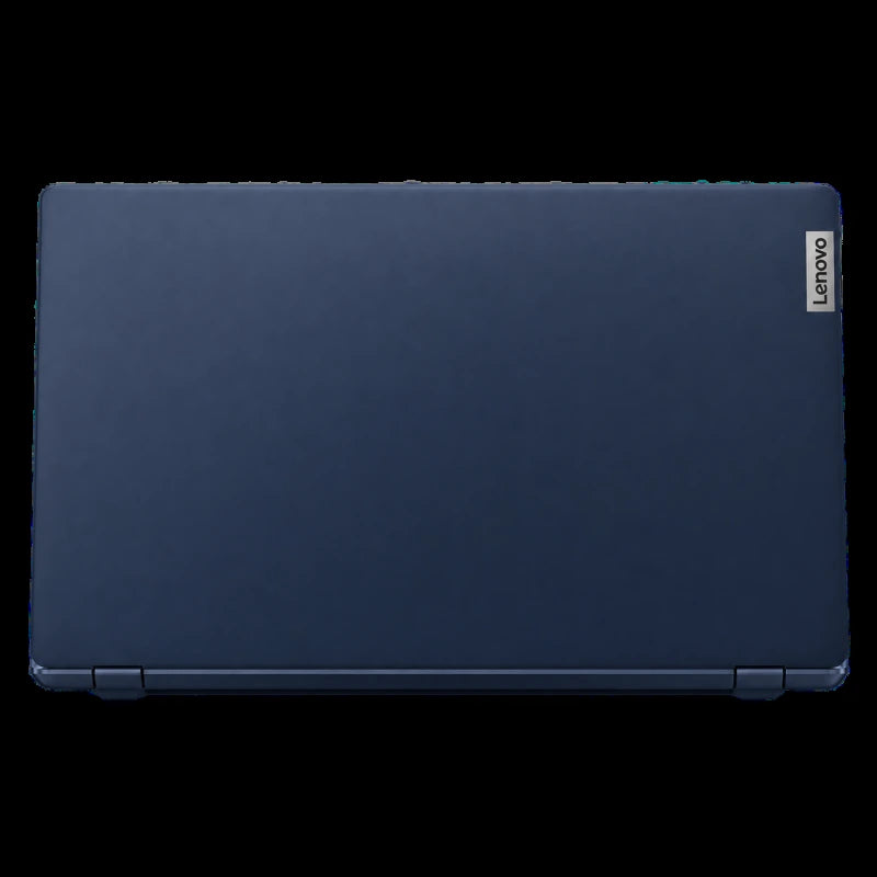 Lenovo IdeaPad Slim 3 15AMN8 laptop closed lid in Abyss Blue