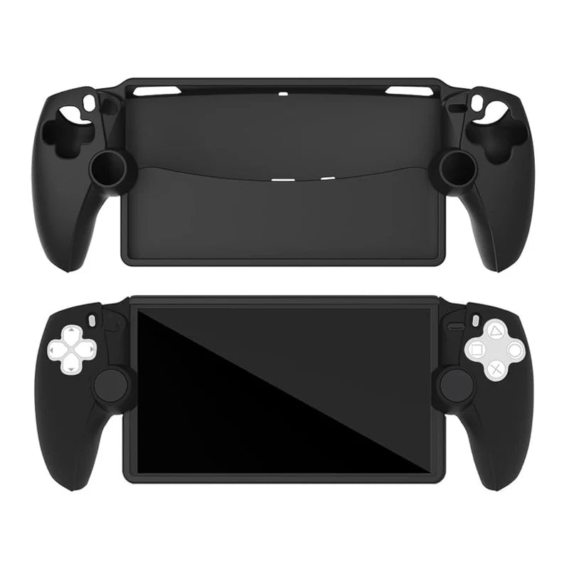 Lucky Fox LF-P526A Soft Silicone Case for PlayStation Portal in Black, featuring anti-slip grip and shock protection — Lebtech Store Lebanon.