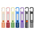 Multi-color lineup of Smiling Shark mini handheld LED pocket flashlights showing the integrated carabiner lock buckle clips from LebTech Store Lebanon.