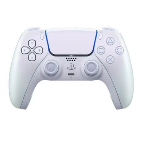 Front view of the Sony PlayStation 5 DualSense Wireless Controller Limited Edition Chroma Pearl with its shifting iridescent finish, available at Lebtech Store Lebanon.